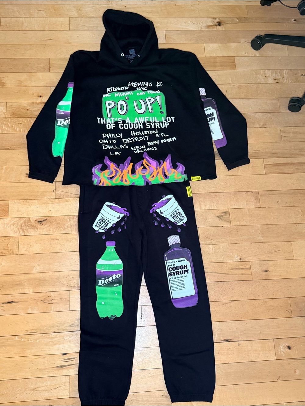 That’s A Awful Lot Of Cough Syrup Po-up Hoodie 3XL $300 + Xl Sweatpants $200 Set